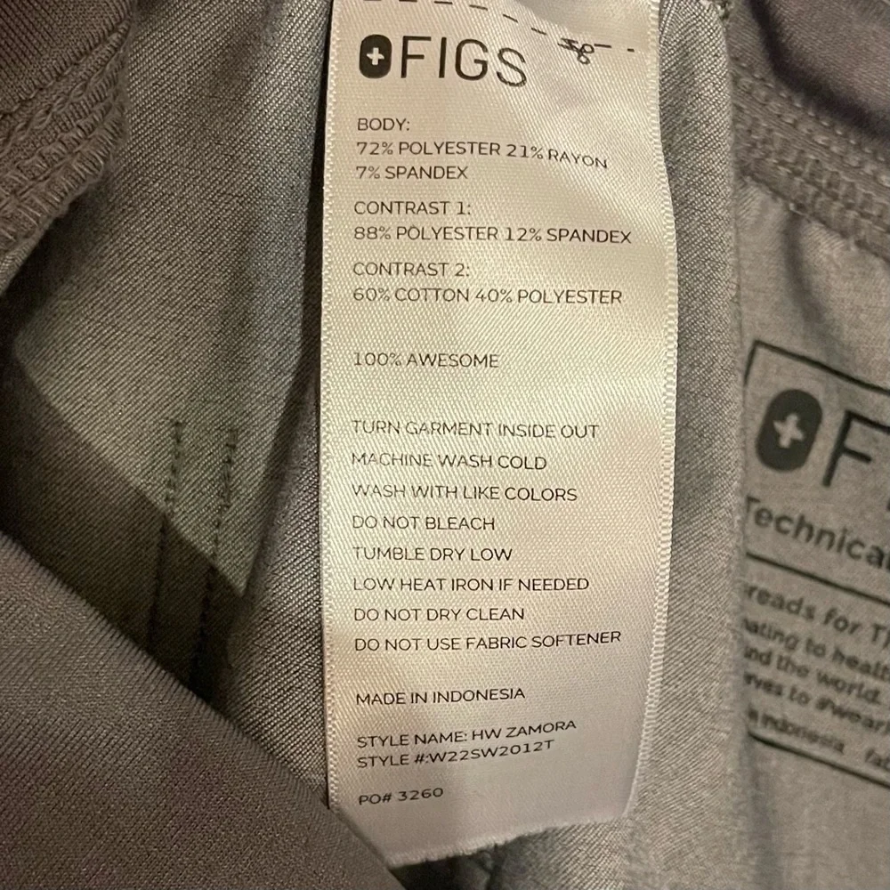 FIGS technical collection scrubs Jogger Pants Women’s S Tall Gray Pockets
